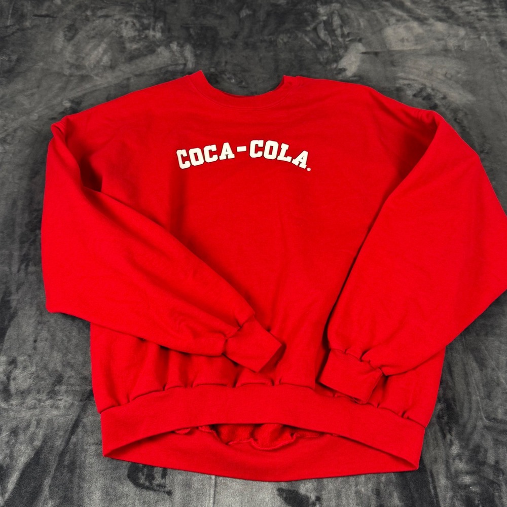 Coca-Cola Sweatshirt Unisex 2XL Red Jerzees NuBlend Graphic Pullover Crewneck